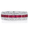 Sterling Silver Eternity Wedding Band for Her - Anniversary Ring
