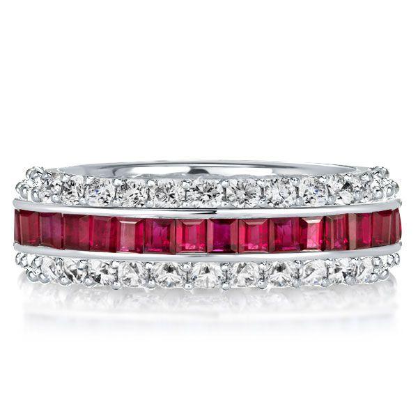 Sterling Silver Eternity Wedding Band for Her - Anniversary Ring
