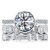 Sterling Silver Engagement Ring Stackable Band Set - 8.91 CT. TW.