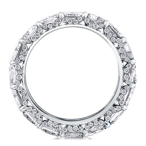 Sterling Silver Baguette Eternity Wedding Band for Women