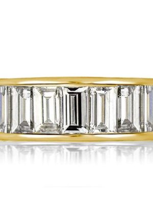 4.20 CT. TW. Channel Set Wedding Band in 18K Gold Plated Sterling Silver