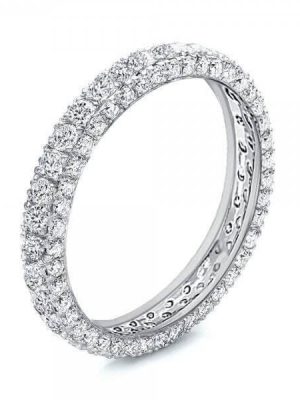 Eternity Created White Sapphire Wedding Band - Sterling Silver