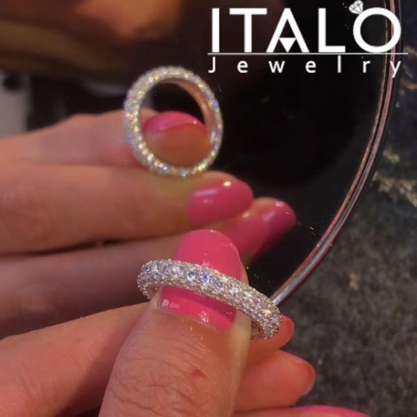 Eternity Created White Sapphire Wedding Band - Sterling Silver