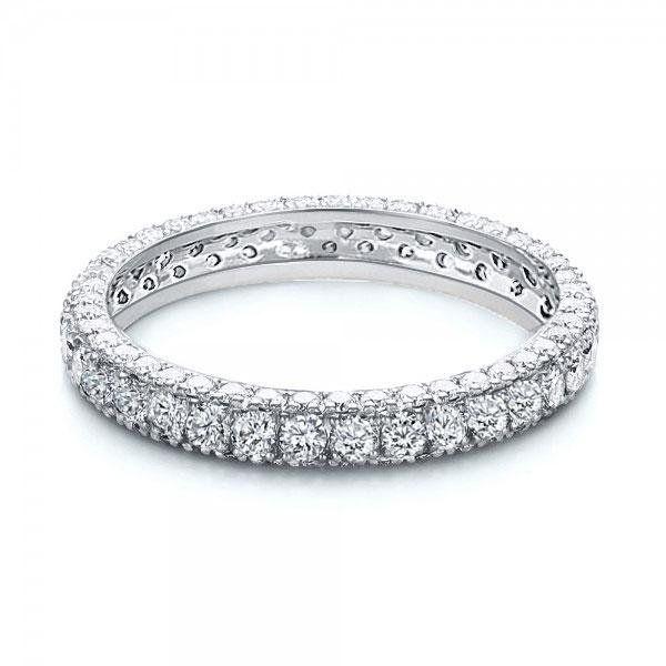 Eternity Created White Sapphire Wedding Band - Sterling Silver