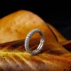 Eternity Created White Sapphire Wedding Band - Sterling Silver