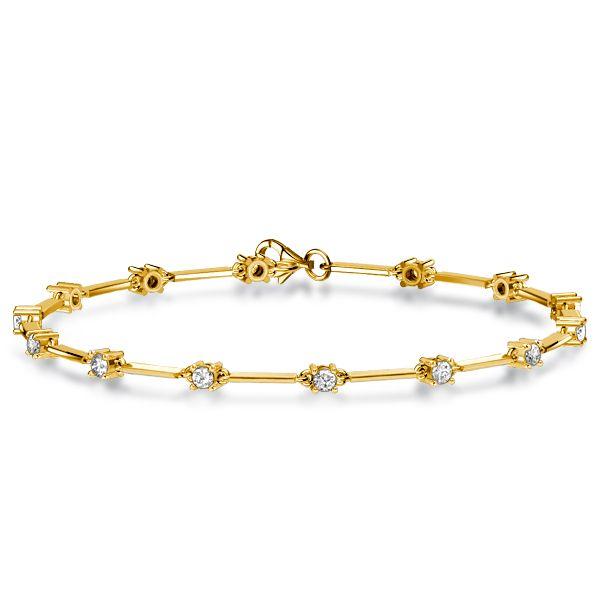 Sterling Silver Round Cut Cubic Zirconia Infinity Bracelet - Available in Multiple Finishes