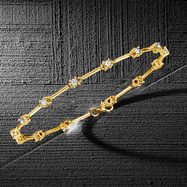 Sterling Silver Round Cut Cubic Zirconia Infinity Bracelet - Available in Multiple Finishes