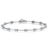 Sterling Silver Round Cut Cubic Zirconia Infinity Bracelet - Available in Multiple Finishes