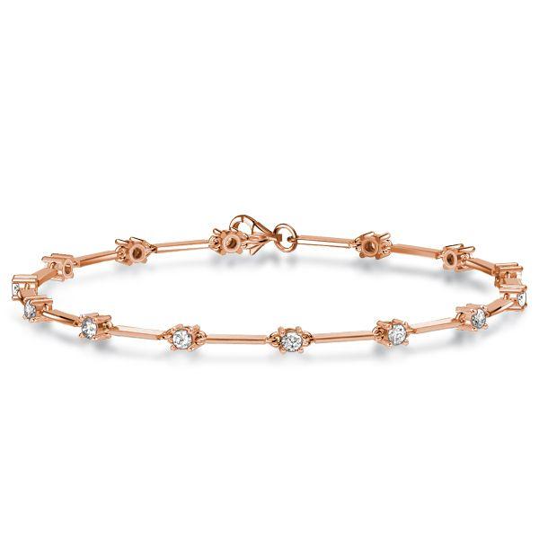 Sterling Silver Round Cut Cubic Zirconia Infinity Bracelet - Available in Multiple Finishes