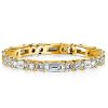 Eternity Band Ring 1.72 CT. TW. Mixed Cut (Round & Baguette) Sterling Silver