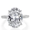 Oval White Sapphire Engagement Ring - Sterling Silver Promise Ring