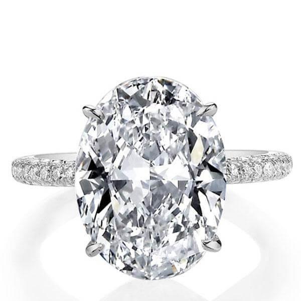 Oval White Sapphire Engagement Ring - Sterling Silver Promise Ring