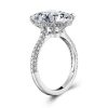 Oval White Sapphire Engagement Ring - Sterling Silver Promise Ring