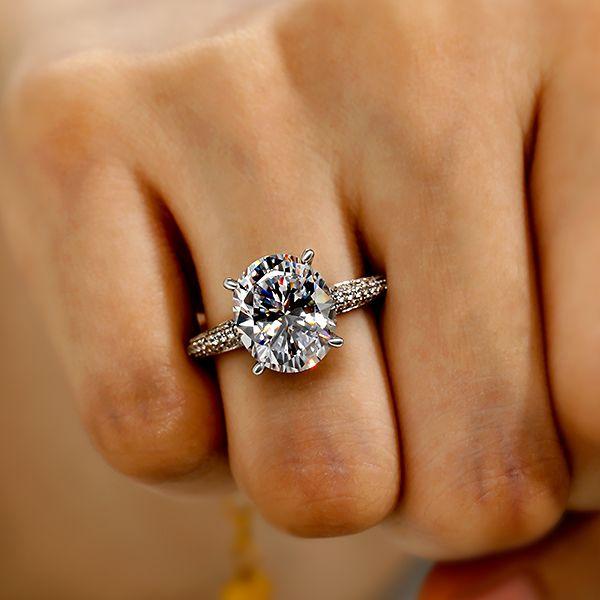 Oval White Sapphire Engagement Ring - Sterling Silver Promise Ring