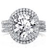 Sterling Silver Bridal Ring Set - 8.14 CT. TW. Simulated Diamonds