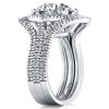 Sterling Silver Bridal Ring Set - 8.14 CT. TW. Simulated Diamonds