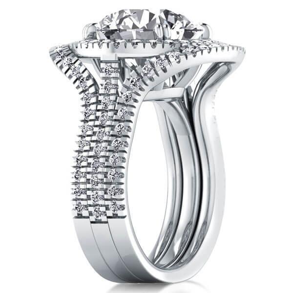 Sterling Silver Bridal Ring Set - 8.14 CT. TW. Simulated Diamonds