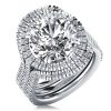 Sterling Silver Bridal Ring Set - 8.14 CT. TW. Simulated Diamonds