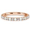 Classic Eternity Wedding Band with Round Opal and White Stones, 925 Sterling Silver