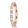 Classic Eternity Wedding Band with Round Opal and White Stones, 925 Sterling Silver