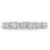 Sterling Silver Bar Setting CZ Eternity Wedding Band Ring