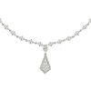 Sterling Silver Marquise Cut CZ Necklace - 18 Inch