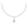 Sterling Silver Marquise Cut CZ Necklace - 18 Inch