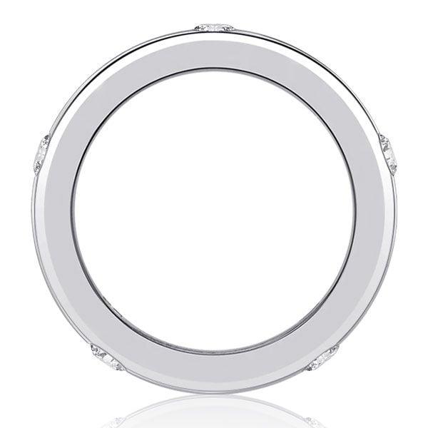 Sterling Silver Ruby and Sapphire Eternity Wedding Band Ring, 1.36 CT. TW.
