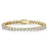 18K Gold Plated Sterling Silver Round Cut Tennis Bracelet for Women with 8.50 CT. TW Stones