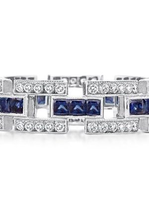 Asscher Cut Sterling Silver Wedding Band - 2.00 CT TW