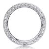 Milgrain Blue Sapphire Eternity Wedding Band for Women in Sterling Silver