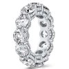 Eternity White Sapphire Wedding Band in Sterling Silver - Affordable Wedding Ring