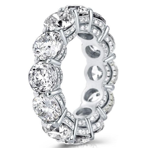 Eternity White Sapphire Wedding Band in Sterling Silver - Affordable Wedding Ring