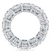 Eternity White Sapphire Wedding Band in Sterling Silver - Affordable Wedding Ring
