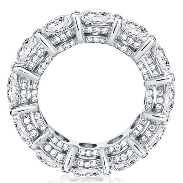 Eternity White Sapphire Wedding Band in Sterling Silver - Affordable Wedding Ring