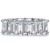 Emerald Cut Eternity Wedding Band - 925 Sterling Silver - 7.5 CTW