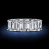 Emerald Cut Eternity Wedding Band - 925 Sterling Silver - 7.5 CTW