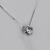 Sterling Silver Bezel-Set Gemstone Pendant Necklace (Various Lengths)