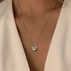 Sterling Silver Bezel-Set Gemstone Pendant Necklace (Various Lengths)