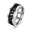 Spinning Chain Titanium Steel Wedding Band for Men - Cool & Durable