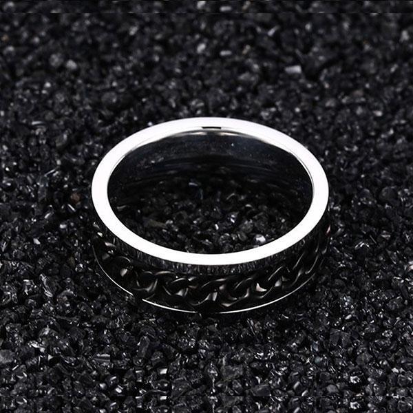 Spinning Chain Titanium Steel Wedding Band for Men - Cool & Durable