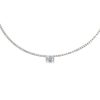 Baguette Cut Tennis Pendant Necklace - Sterling Silver - 17-22 Inch