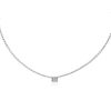 Baguette Cut Tennis Pendant Necklace - Sterling Silver - 17-22 Inch