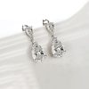 Pear-Shaped Created White Sapphire Drop Earrings in Sterling Silver