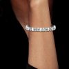 Oval Tennis Bracelet - 925 Sterling Silver, 15 Carat Total Weight CZ