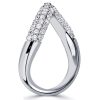 White Sapphire Pave Anniversary Band - Sterling Silver Ring