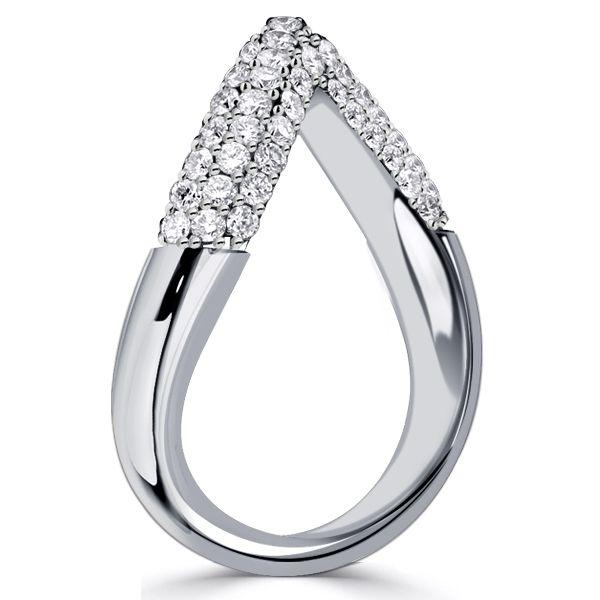 White Sapphire Pave Anniversary Band - Sterling Silver Ring