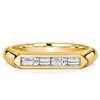 Baguette Cut Wedding Band 4-Stone Sterling Silver Ring