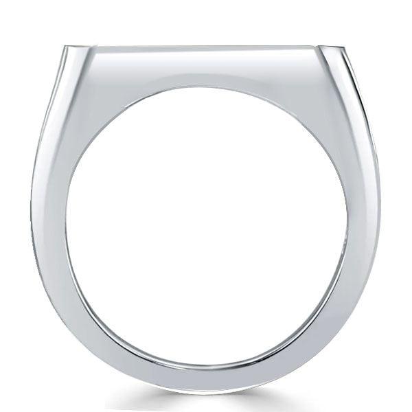 Baguette Cut Wedding Band 4-Stone Sterling Silver Ring