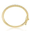 Vintage Opal Bangle Bracelet - 18K Gold Plated Sterling Silver Opal Jewelry